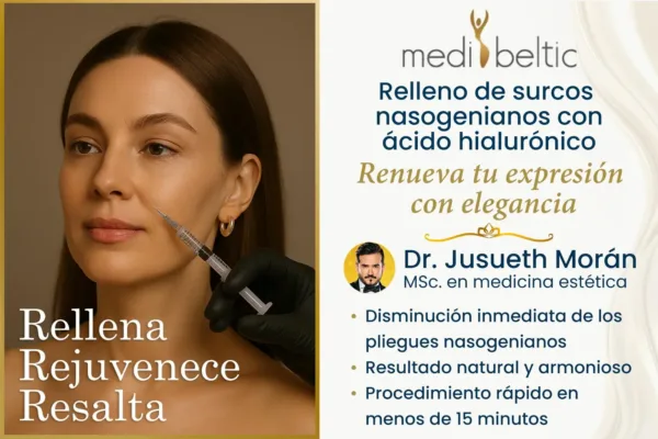 Relleno de surcos nasogenianos con ácido hialurónico